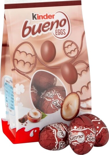Kinder Bueno Eggs Melkesjokoladeegg med Kremete Hasselnøttfyll 80 gram