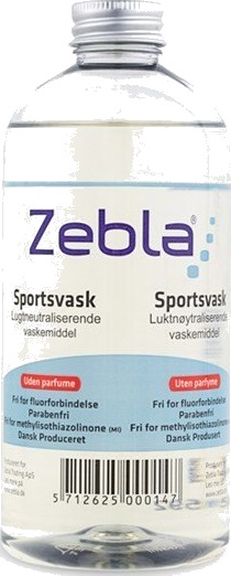 Zebla sportsvask 500 ml uten parfyme Zebla sportsvask 500 ml uten parfyme