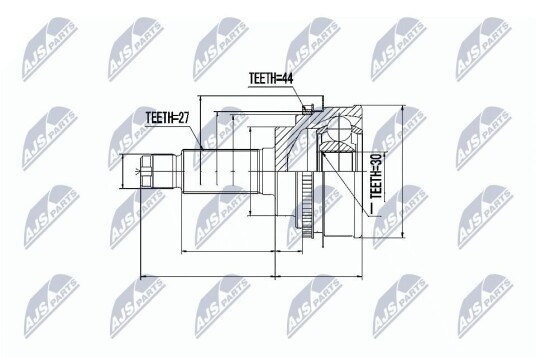 Nty Drivknute drivaksel NTY NPZ SB 011
