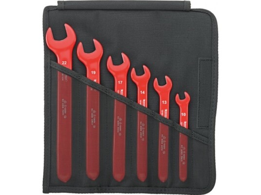 Stahlwille 12160/6 Vde, Kromstål, Rød, 10,13,14,17,19,22 Mm, Din En 60900, 950 G, 6 Stykker