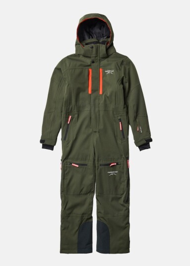 Swedemount St. Anton Skisuit Jr Dk. Olive Green/Burned Orange 150 Vinteroverall