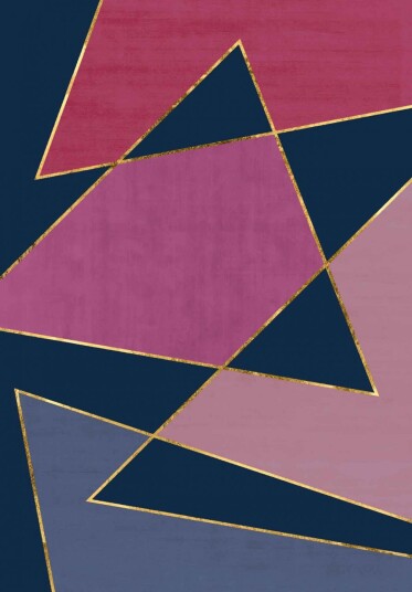 Wilton teppe Jade mørke blå/rosa Størrelse: 160 x 230 cm