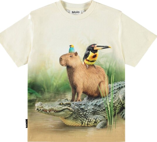 Molo T skjorte Ruby Capybara Hill Molo 4 år (104) T skjorte Beige Brun