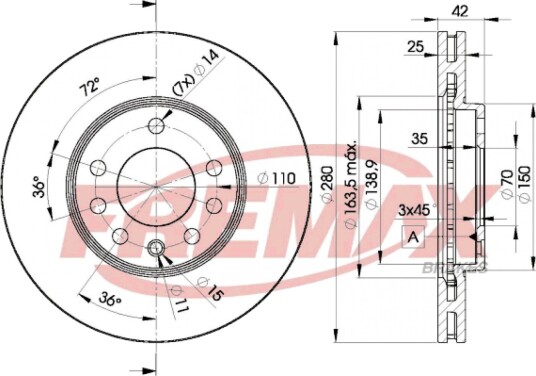 Bremseskive FREMAX BD-9060