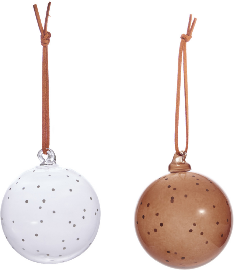 Oyoy Natale Christmas julekule 2 stk Clear nutmeg Oyoy Natale Christmas julekule 2 stk Clear nutmeg