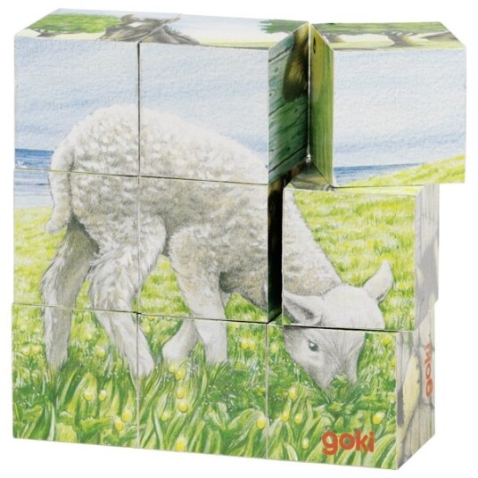 Goki Wooden Block Puzzle Farm Tre Goki Wooden Block Puzzle Farm Tre