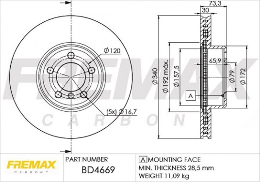Bremseskive FREMAX BD-4669