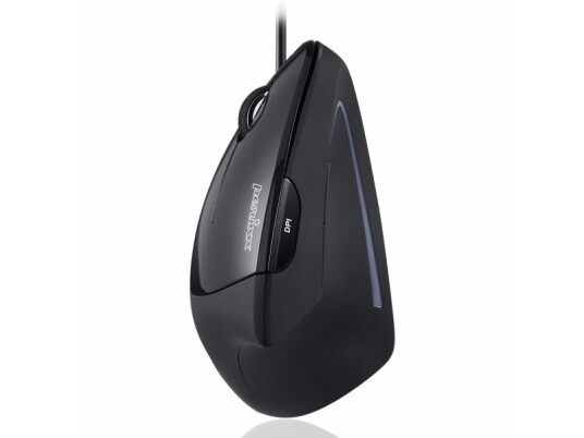 Perixx Perimice-513 L, Venstre Hånd, Vertikal Design, Optisk, Usb Type-A, 1600 Dpi, Sort