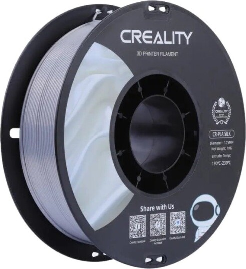 Creality CR PLA Silk 1.75mm 1kg Sølv Creality CR PLA Silk 1.75mm 1kg Sølv