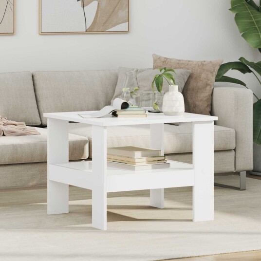 Kaffebord Hvit 57 x 55 x 45 cm Konstruert tre
