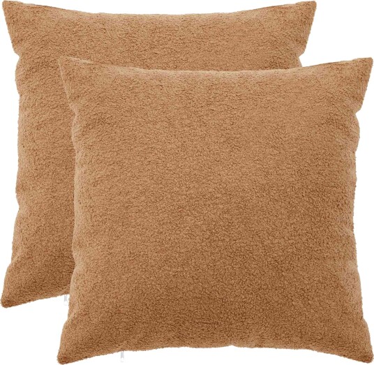 vidaXL Putetrekk 2 pcs HEERLEN Beige 60 x 60 cm Bouclé