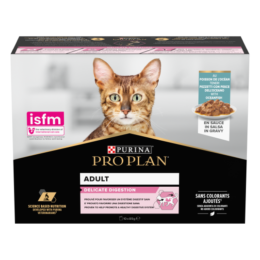 Cat Wet Delicate Digestion Med Havfisk I Saus 85 G X 40 Stk. Katt Helse Og Pels Kosttilskudd Våtfôr Purina Pro Plan
