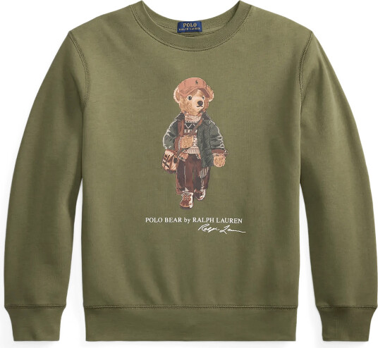 Ralph Lauren Kids Polo Bear Fleece Sweatshirt Khaki green S