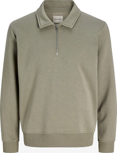 Jack & Jones Collegegenser Jjbradley Sweat Zip Polo Grå