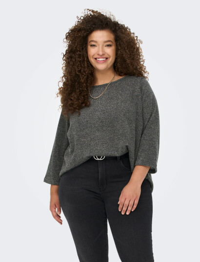 ONLY Carmakoma Carmartha 3/4 Top Jrs - Grey - 42-44