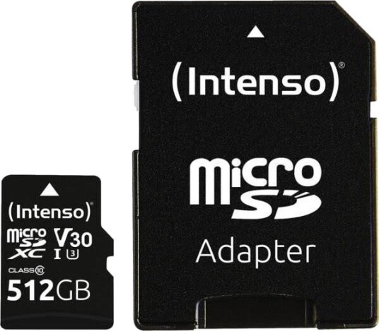 Intenso microSD UHS-I Professionel - 100MB/s - 512GB