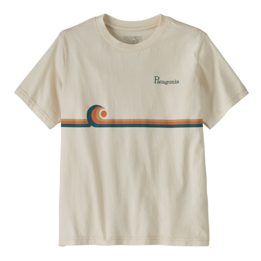 Patagonia T skjorte Graphic Swell Stripe: Undyed Nat 170 176 | Barn