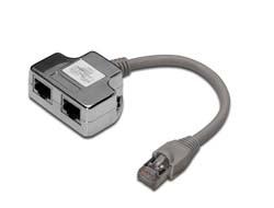 Digitus Nettverksplitter Rj-45 Hann Til Rj-45 Hunn 19 Cm Skjermet Cat 5E Digitus Nettverksplitter Rj-45 Hann Til Rj-45 Hunn 19 Cm Skjermet Cat 5E