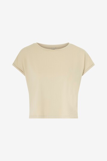Aim'n Treningstopp Soft Basic Roll Sleeve Top Beige