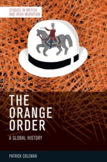 The Orange Order A Global History