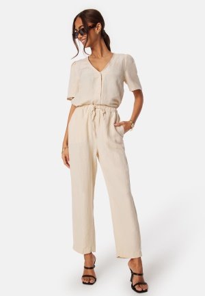 BUBBLEROOM Linen Blend Pants Light beige 3XL BUBBLEROOM Linen Blend Pants Light beige 3XL