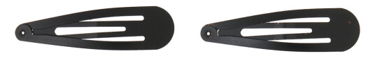 CHICBYCHRIS HÅRKLIPS 7 CM 2 STK - SORT