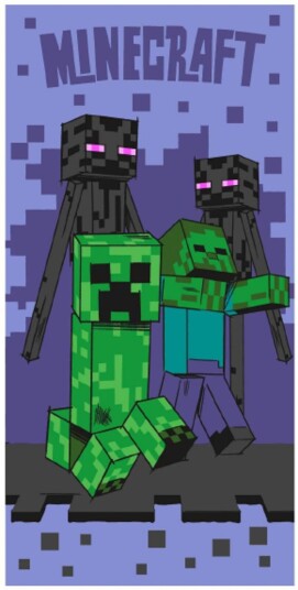 Licens Minecraft Creeper håndkle - 70x140 cm - 100% bomull - Mykt badehåndkle med zombie og slenderman Licens Minecraft Creeper håndkle - 70x140 cm - 100% bomull - Mykt badehåndkle med zombie og slenderman