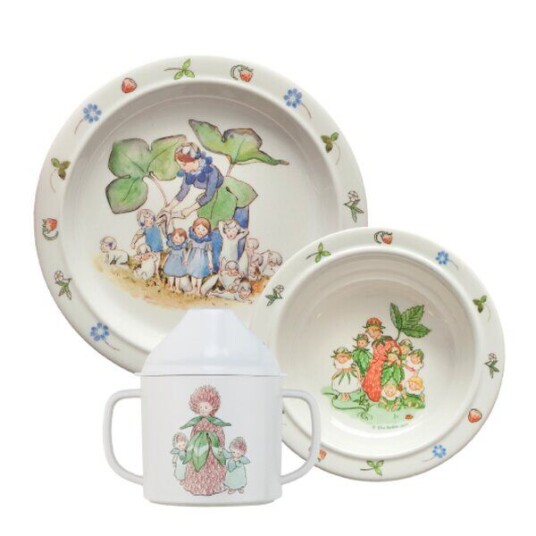 Rätt Start - Elsa Beskow barneservise 3 deler Blomsterbarn