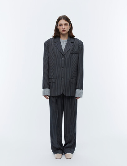 2NDDAY 2Nd Harry - Pinstripes - Grey - 32