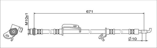 Bremseslange METZGER 4111685