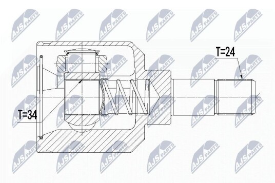 Nty Drivknute drivaksel NTY NPW CT 056