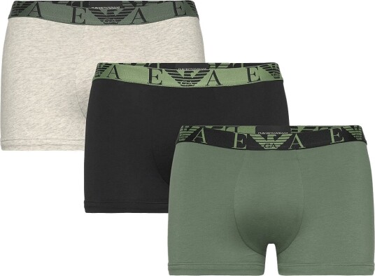 Emporio Armani 3 Pack Bottom   GREEN/BLK/LG MEL GRE   M