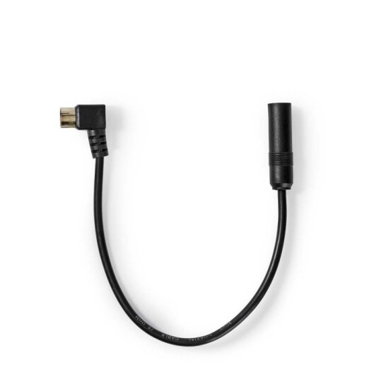 Nedis Car Antenna Cable | IEC (Coax) Han | Bilantennuttak | Nikkel belagt | 0.30 m | Rund | PVC | Sort | Plastpose