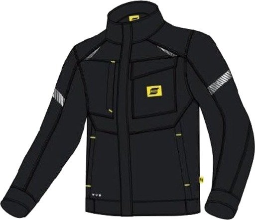 ESAB MW2000 Sveisejakke med flammebeskyttelse, svart, stretch 3XL, Klær ESAB MW2000 Sveisejakke med flammebeskyttelse, svart, stretch 3XL, Klær