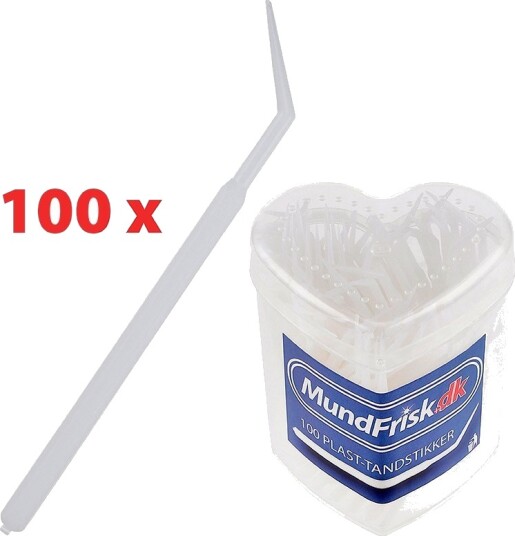100 stykker. Hjerteformet boks med tannpirker i plast 100 stykker. Hjerteformet boks med tannpirker i plast