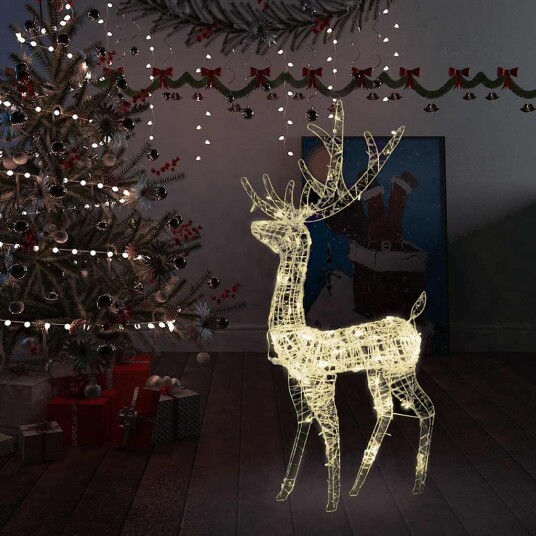 vidaXL Julereinsdyr dekorasjon akryl 140 LED 120 cm varmhvit vidaXL Julereinsdyr dekorasjon akryl 140 LED 120 cm varmhvit
