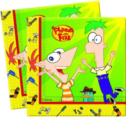 Phineas & Ferb Servietter - 20 stk
