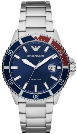 Emporio Armani Herreklokke AR11339 World Explorer Blå/Stål Ø42 mm