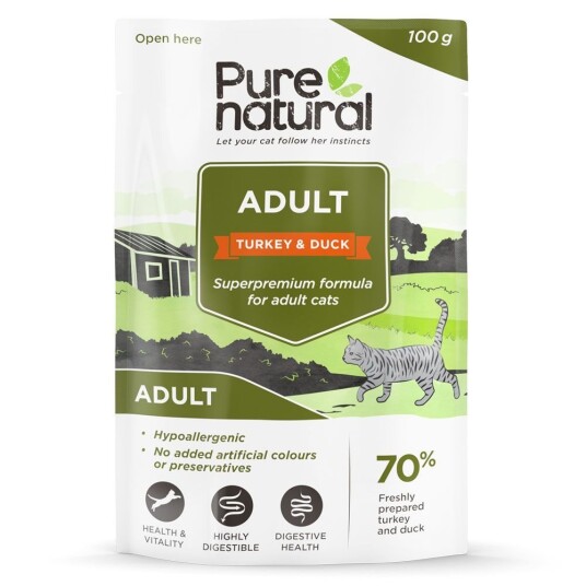 Purenatural Cat Adult Turkey & Duck 100 G Purenatural Cat Adult Turkey & Duck 100 G