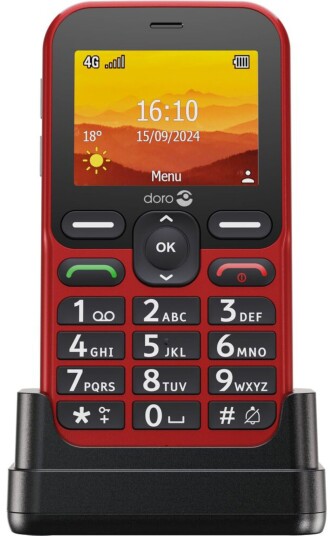 Doro Leva L10 4G Funksjonstelefon Rød med Microsd Slot