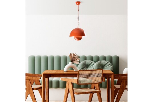 Taklampe Brena Enkelt Sokkel Oransje Oransje