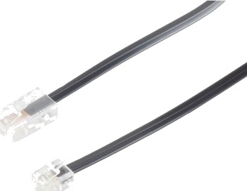 Helos 3M Rj45/Rj11 Tilkoblingskabel 4-Leder Svart Helos 3M Rj45/Rj11 Tilkoblingskabel 4-Leder Svart