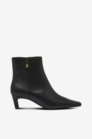 Tommy Hilfiger Boots TH Square Toe Kitten Bootie Svart