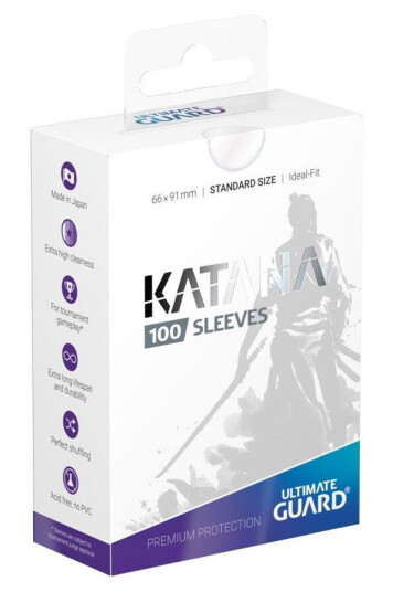 Katana Sleeves Transparent Standard Size (100) Kortlommer, Katana - Kortspill fra Outland Katana Sleeves Transparent Standard Size (100) Kortlommer, Katana - Kortspill fra Outland