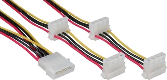 Inline 29654A 1 M Molex 4 Pin Molex 4 Pin Hankjønn Hunkjønn 90°