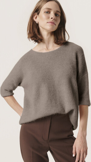 Soaked in Luxury Sltuesday Jumper - Brown - M Soaked in Luxury Sltuesday Jumper - Brown - M