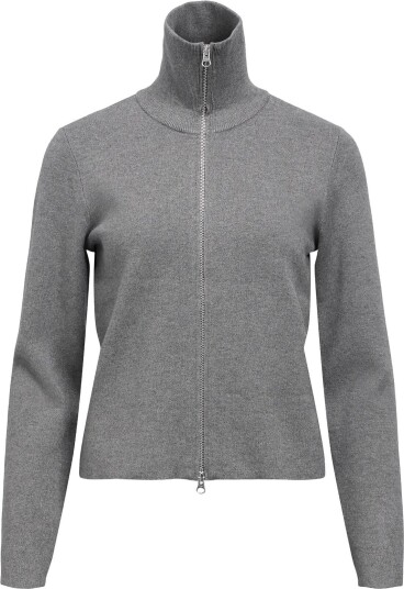 Object Objreynard L/S Re Zip Cardigan Noos Grey S