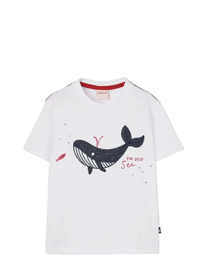 Boboli Knit T Shirt For Boy Bci White 98 Boboli Knit T Shirt For Boy Bci White 98
