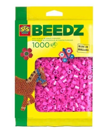 SES Iron on Beads 1000 Neon Rosa