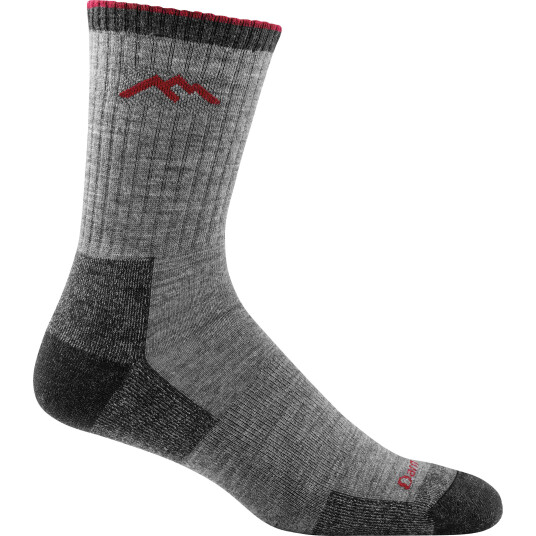 Darn Tough Men's Hiker Micro Crew Sock Cushion Charcoal L (43-45.5), Charcoal